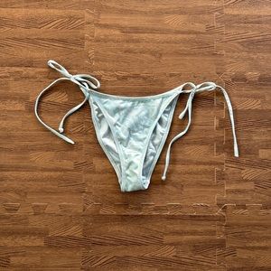 PACSUN LA HEARTS TIED BIKINI BOTTOMS IRIDESCENT BLUE SIZE XS